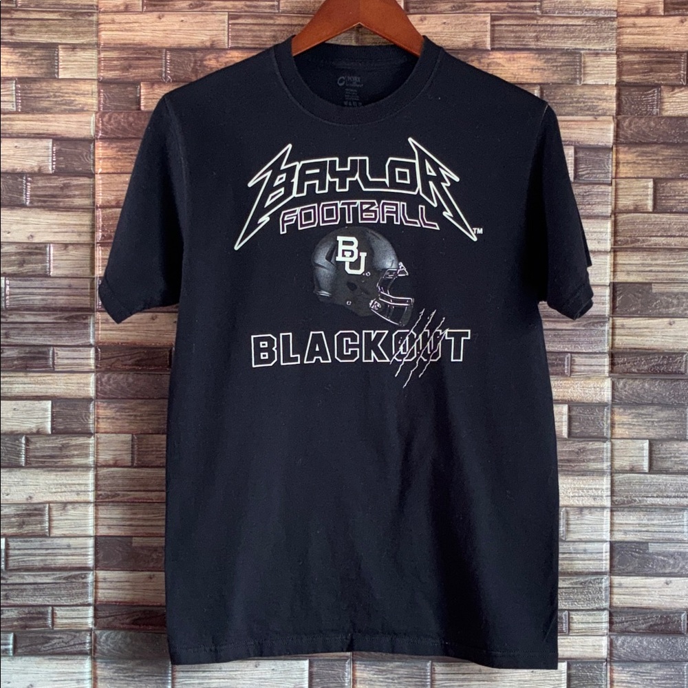 EUC Baylor Football Blackout T-Shirt Port & Company Medium
